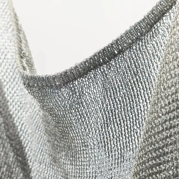 ZARA METALLIC THREAD MESH DRESS LIMITED EDITION - Picture 8 of 12